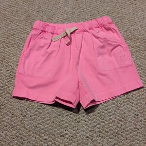 Vineyard Vines Chino Shorts Girls Size 6 Pink Wave Pull On Pockets Summer